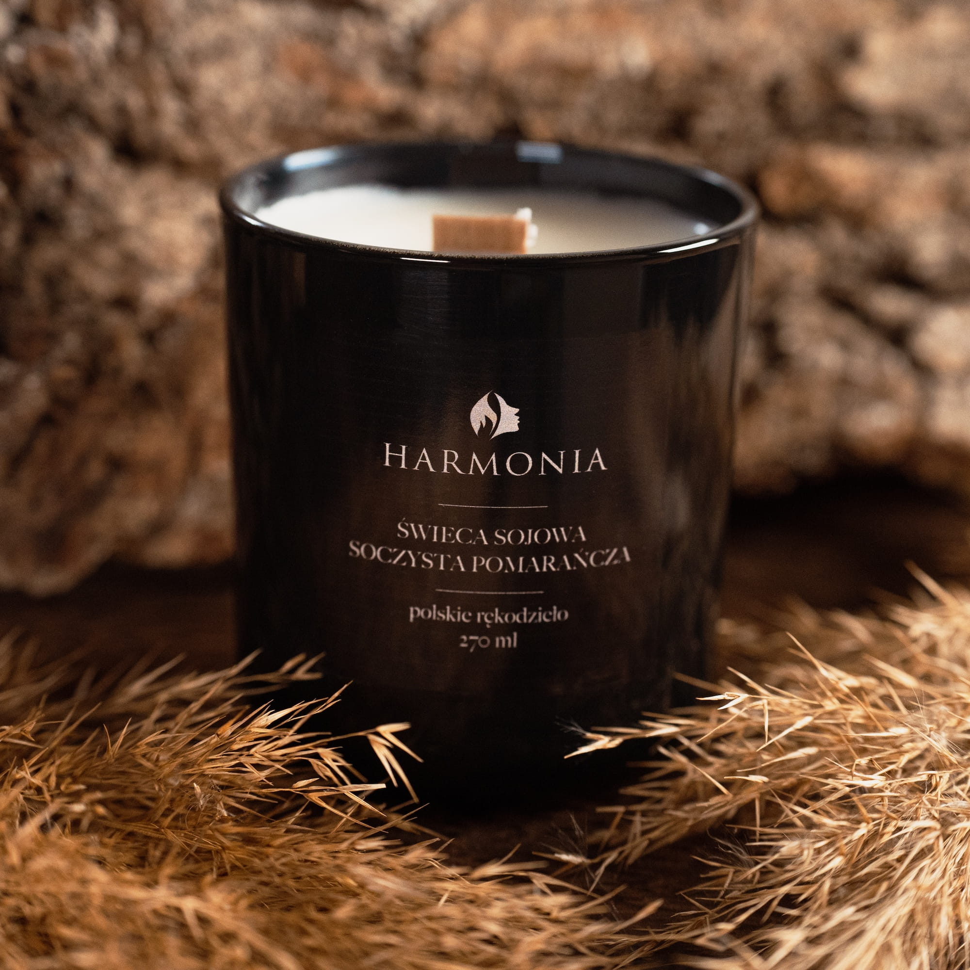 SOCZYSTA POMARAŃCZA świeca sojowa